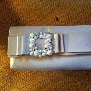 NINA  Kalie Embellished Satin Clutch